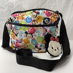 Disney Store Tsum Tsum small tote bag purse Minnie Mickey Tigger Stitch Goofy